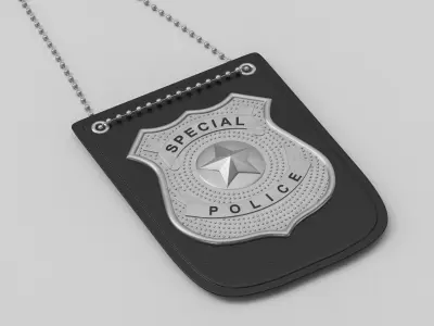 Police Badge 01 3D model