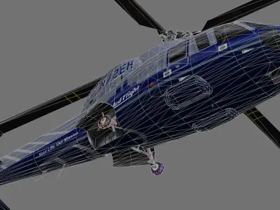  Sikorsky S76C Bostom Med Flight Low-poly 3D model
