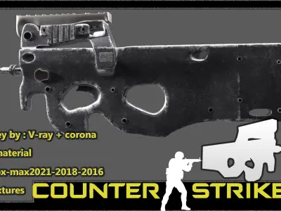 4weapons smg in counter strike 3D model