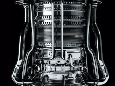 Jet Engine High Poly Model 3D model