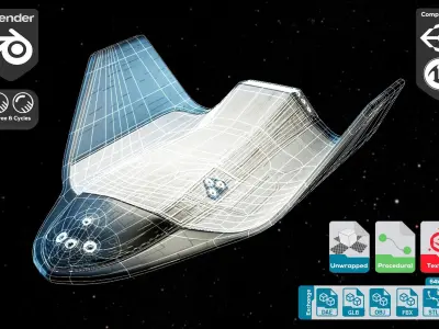 Spcaceship Concept 3D model