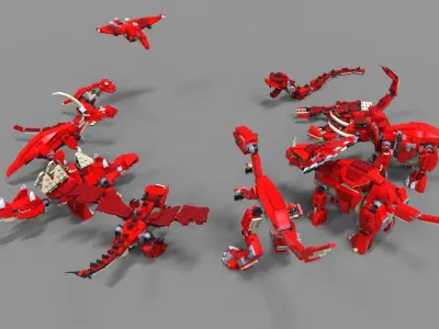 Lego Dinosaurs pack 3D model