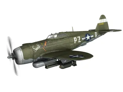 Republic P-47D Thunderbolt - Sweetie - PZ-R 3D model