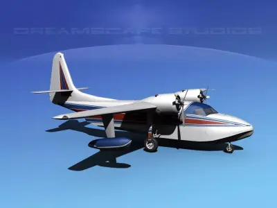 Grumman G-73 Mallard V15 3D model