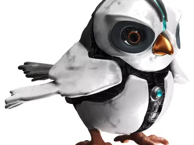 Bird Robot Low-poly 3D model