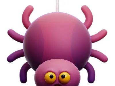 Spider 3D Icon Low-poly 3D model