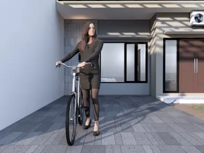 Complete Model One floor Minimalist Modern House Design  3D model