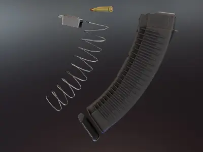 RPK74 Magazines Low-poly 3D model