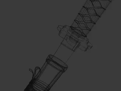 Katana Samurai Sword Shusui Zoro One Piece 3D model