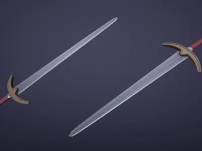 Stylized Medieval Weapons Low-poly 3D model
