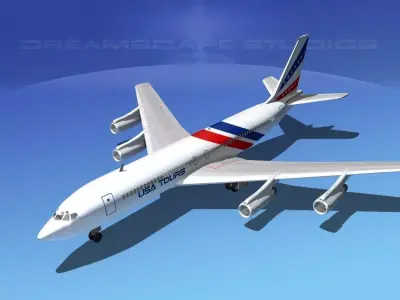 Boeing 707 USA Tours 3D model