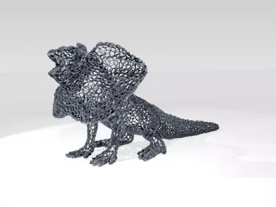 Frilled Lizard Voronoi 3D model
