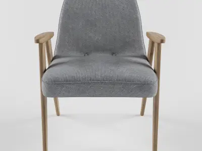 Armchair lounge chair with wooden legs Free 3D model buy