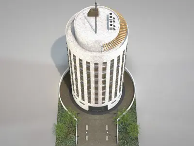 Commercial Cylindrical Building 3D model
