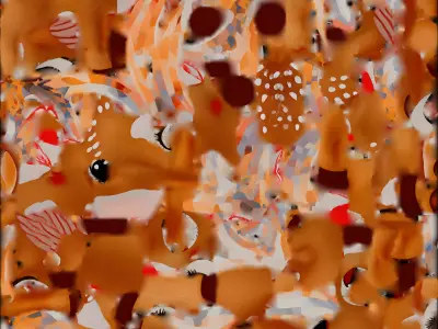 Crystal Antler Baby Reindeer 3D Model Magical Fawn Low-poly 3D model