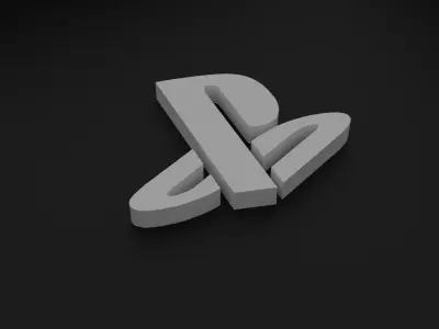 Playstation logo Free 3D model