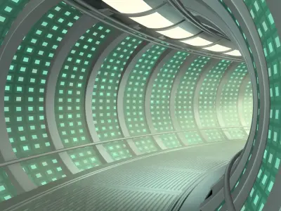 Sc-fi Space Ship Tunnel 3D model