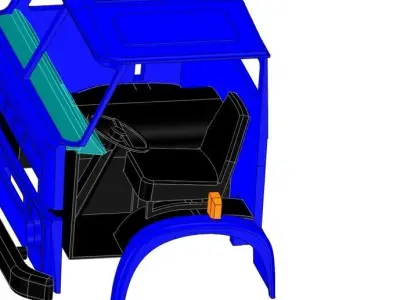 Alternative Star 28 cab for the WPL together with the interior  3D print model