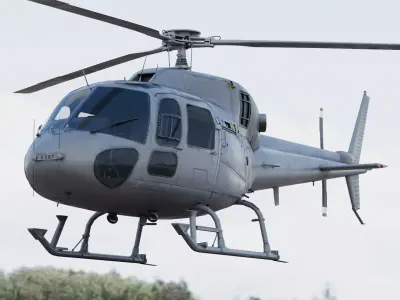 Military Helicopter Airbus Eurocopter AS555 Fennec II  3D model