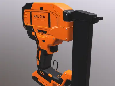 Nail Gun Low Poly Low-poly 3D model
