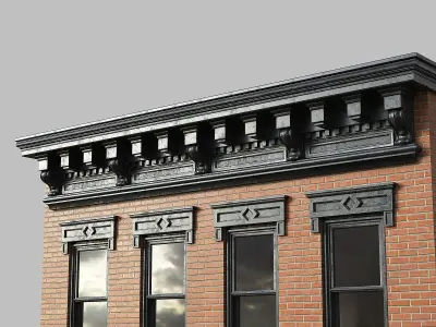 Brownstone townhouse 3D model