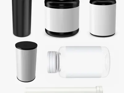 Empty Pill Bottles Collection 3 3D model