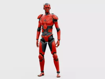 CYBORGTOPIA B-21 Rigged for Unreal Engine - Unity - MIXAMO 3D model