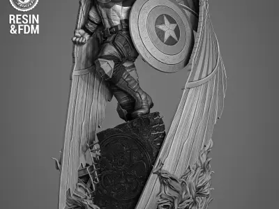 Wicked Marvel Falcon Sculpture 3D print model