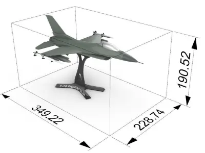 F-16 Fighting Falcon 3D print model