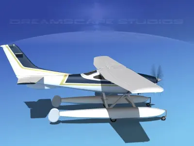 Cessna 182 Skylane Seaplane V14 3D model