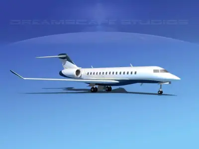 Bombardier Global 5000 V07 3D model