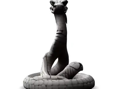 Stylized 3D Snake Model Low-poly 3D model