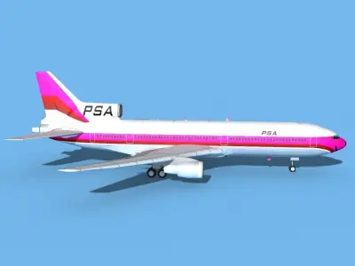 Lockheed L-1011 PSA 3D model
