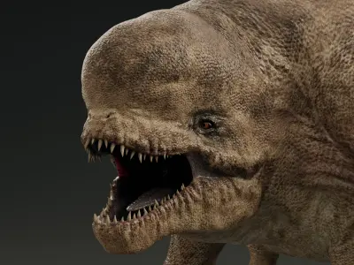 Jurassic World Rebirth Distortus Rex Low-poly 3D model