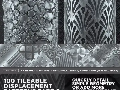 100 Tileable Displacement And Alpha Patterns Part 2 Texture