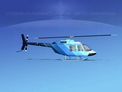 Bell 206 JetRanger V07 3D model
