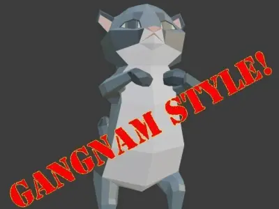 Meow-Meow Gangnam Style Low-poly 3D model