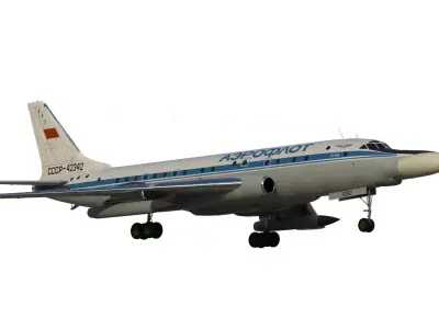 Tu-104 Sh Navigator trainer 3D model