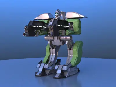 Jetpack Battle Robot 3D model