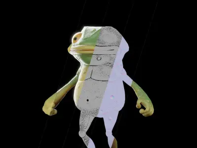 Dinosaur Charecter charecter design Free low-poly 3D model