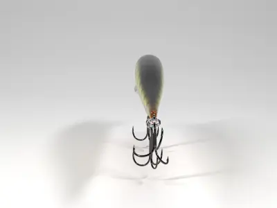 Crankbait fishing lure  3D model