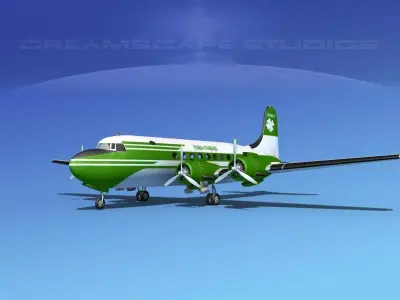 Douglas DC-4 Ohara Charters 3D model