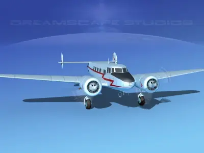 Lockheed L10 Electra Private 2 3D model