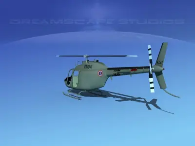 Bell OH-58B Royal Thai Army 3D model