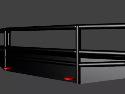 Fab Fours Black Steel Elite Bumper with Full Guard Free 3D model