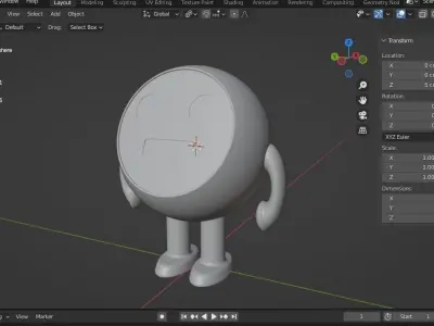 TOY ROBOT 03 Low-poly 3D model