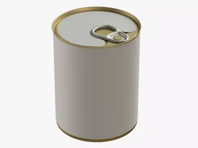 canned food round tin metal aluminium can 06 3D model