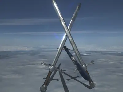 Medieval Sword 2 PBR GR Low-poly 3D model