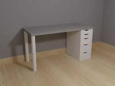 Lagkapten Alex ikea desk Free 3D model