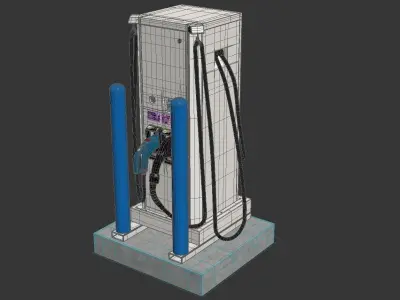 Electric Vehicle Charging Station EV GO 5 3D model